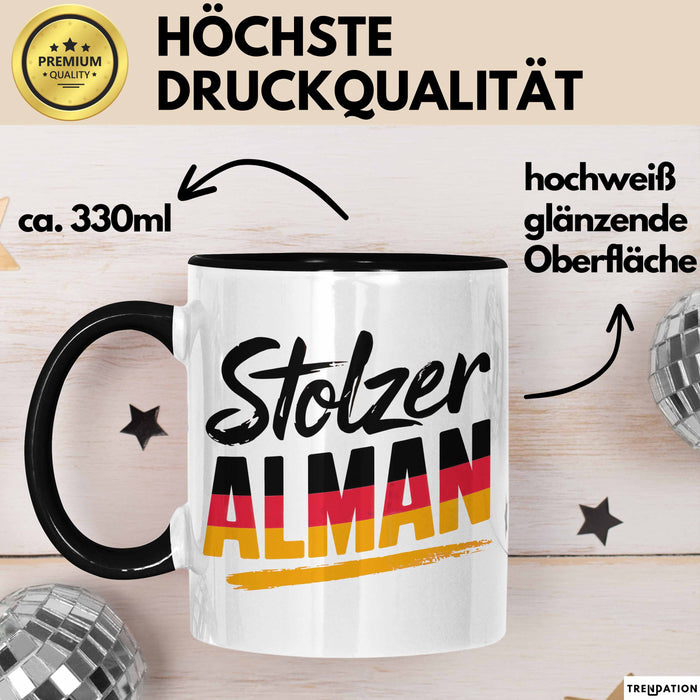 Deutschland Deutscher Bürger Tasse Geschenk Lustige Geschenkidee Spruch Stolzer Alman Trendation