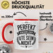 Ute Tasse Geschenk Perfekt Sein Kann Jeder Geschenkidee Geburtstag Rot Trendation