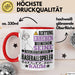 Baseballspieler Geschenk Tasse Lustiger Spruch Erheben Sie Sich Der Baseballspieler Betritt den Raum Rot Trendation