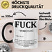 F*** Tasse Geschenk Schimpfwort 18+ Geschenkidee Männer Frauen Arbeitskollege Geschenkidee Kaffee-Becher Schwarz Trendation