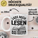 Leseratte Tasse Geschenk Lass Mich Einfach Lesen Und Niemand Wird Verletzt Bücher Weiß Trendation