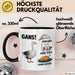 Gans Tier Gänse Bauer Tasse Becher Geschenk Lustige Geschenkidee Spruch Gänsearten Schwarz Trendation