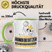 Hundebesitzer Geschenk Tasse Ich Bin Hundebesitzer Aber Sag Doch Einfach Superheld Lustige Geschenkdiee für Hundebesitzer Kaffee-Becher Grün Trendation