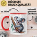 Koala Tierliebhaber Tasse Geschenk Lustige Geschenkidee Spruch Rot Trendation
