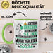 Musikverleger Geschenk Tasse Lustiger Spruch Erheben Sie Sich Der Musikverleger Betritt den Raum Grün Trendation