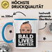 Glatze Tasse Geschenk Bald Lives Matter Geschenkidee Lustig Maenner Blau Trendation