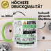 Vogel-Adoptierende Tasse Geschenk Lustiger Spruch Bitte Erheben Sie Sich Seine Majestät Die Vogel-Adoptierende Betritt Den Raum Grün Trendation