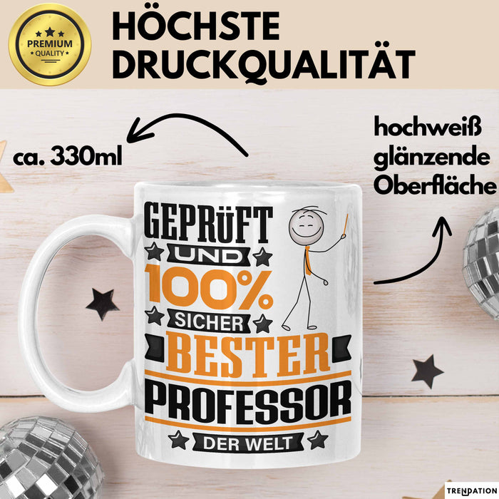 Professor Geschenk Lustiger Spruch für Professor Geschenkidee Bester Professor Der Welt Weiß Trendation