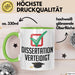 Doktorarbeit Geschafft Tasse Geschenk Dissertation Verteidigt Geschenkidee Master Doktor Kaffee-Becher Grün Trendation