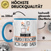Geschenk für Hundefrisörin Tasse Lustige Geschenkidee Geburtstag Ich Bin Hundefrisörin Ich Darf Das Blau Trendation