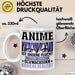 Anime Tasse Geschenk Realitätsflucht Lustiger Spruch Manga Fans Weiß Trendation
