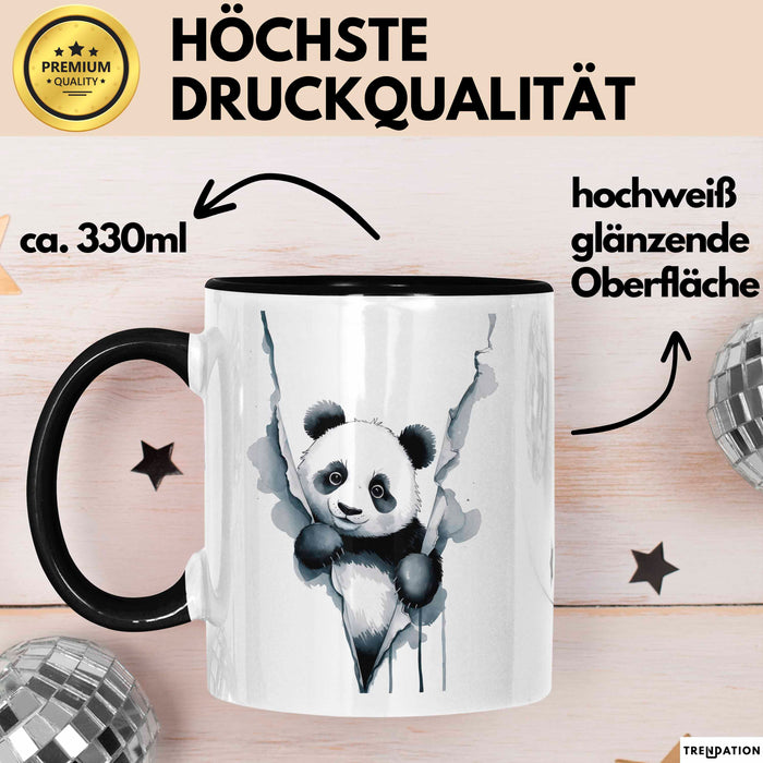 Panda Tierliebhaber Tasse Geschenk Lustige Geschenkidee Spruch Trendation