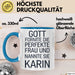 Karin Tasse Geschenk Gott Formte Die Perfekte Frau Karin Geschenkidee Blau Trendation