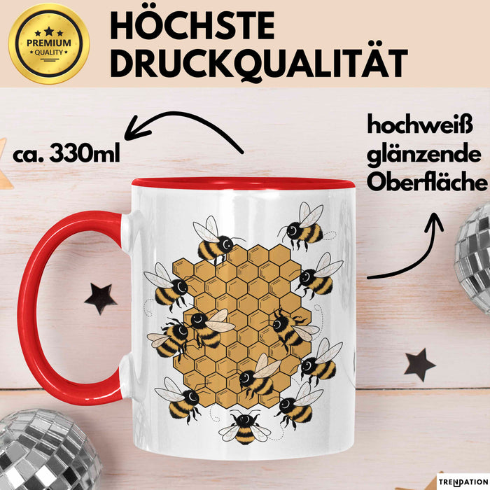 Imker Tasse Geschenkidee Honigmacher Lustiger Spruch Geschenkidee Lustig Rot Trendation