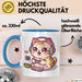 Katze Videospieler Tasse Geschenk Lustige Geschenkidee Blau Trendation