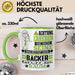 Bäcker Geschenk Tasse Lustiger Spruch Erheben Sie Sich Der Bäcker Betritt den Raum Grün Trendation