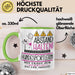 Hundesportlerin Tasse Geschenk Lustig Abstand Halten Hochleistungs-Hundesportlerin Mit Drang Zur Perfektion Bei Der Arbeit Grün Trendation