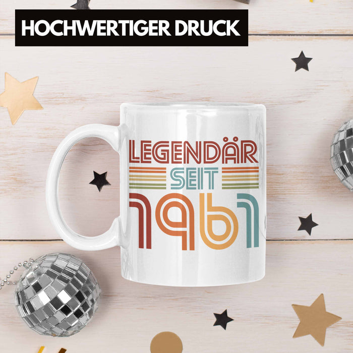 Trendation - 60. Geburtstag Tasse Frau Männer Geschenk 60er Geschenkidee 60 Mutter Vater Mann Frauen Lustig Geschenke Deko Weiß Trendation