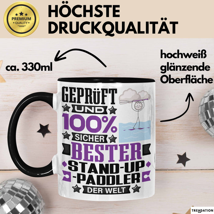 Stand-Up-Paddler Geschenk Lustiger Spruch für Stand-Up-Paddler Geschenkidee Bester Stand-Up-Paddler Der Welt Schwarz Trendation