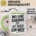 Sabina Tasse Geschenk Wo Eine Sabina Ist Ist Auch Ein Weg Geschenkidee Becher mit Name Grün Trendation