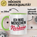 Krankenschwester Pflege Betreuung Tasse Geschenk Lustige Geschenkidee Spruch Ich Mag Menschen In Narkose Grün Trendation