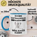 Softballspieler Geschenk Tasse Lustiger Spruch Ich Bin Softballspieler Warum Weil Ich Es Kann Geschenkidee Bester Softballspieler Geburtstag Kaffee-Becher Blau Trendation