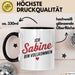 Sabine Tasse Geschenk Ich Bin Vollkommen Sabine Geschenkidee Geburtstag Schwarz Trendation