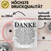 Danke Tasse Geschenk Lustige Geschenkidee Spruch Danke Rosa Trendation