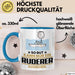 Ruderer Geschenk Tasse So Gut Kann Nur Ein Ruderer Aussehen Geschenkidee Kaffee-Becher Blau Trendation