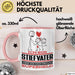 Stiefvater Geschenk Tasse Ich Bin Stiefvater Aber Sag Doch Einfach Superheld Lustige Geschenkdiee für Stiefvater Kaffee-Becher Rosa Trendation