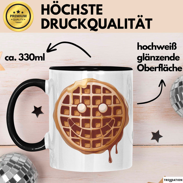 Waffel Liebhaber Tasse Geschenkidee für Sirup Fan Frühstück Trendation