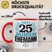 Silberhochzeit 25 Jahre Tasse Geschenk Ehemann Seit Silberhochzeit Spruch Rot Trendation