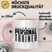 Personal-Trainer Tasse Geschenk Bester Personaltrainer Geschenkidee Spruch Rosa Trendation