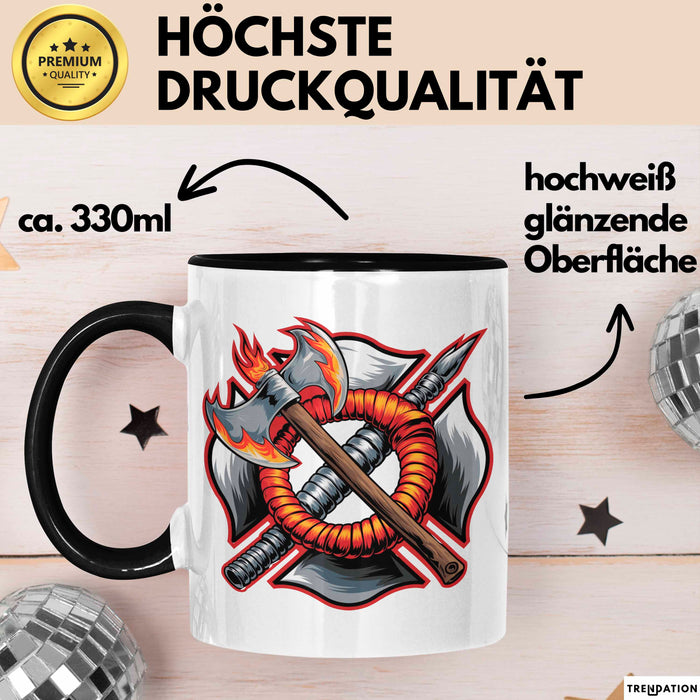 Feuerwehrmann Tasse Geschenkidee Held der Feuerwehr Geschenkidee Lustig Trendation