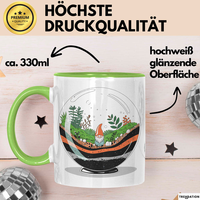 Terrarium Bauer Tasse Geschenk Lustige Geschenkidee Spruch Für Mini Welt Erschaffer Grün Trendation