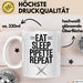 Biologe Tasse Geschenk Essen Schlafen Pipettieren Weiß Trendation