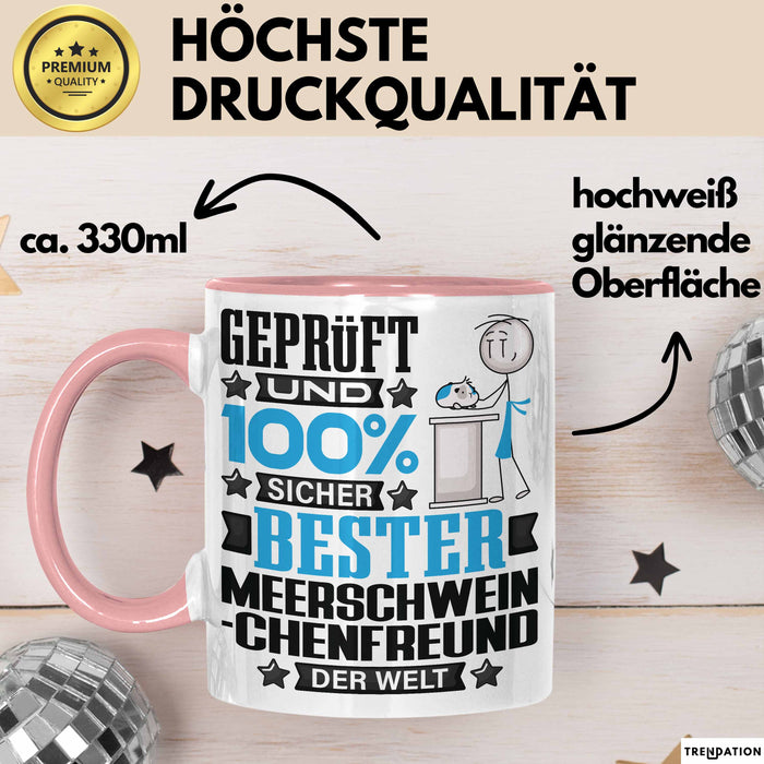 Meerschweinchenfreund Geschenk Lustiger Spruch für Meerschweinchenfreund Geschenkidee Bester Meerschweinchenfreund Der Welt Rosa Trendation