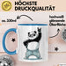 Panda Rock Musikliebhaber Musiker Tasse Geschenk Lustige Geschenkidee Spruch Blau Trendation