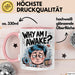 Schlafloser Elternteil Tasse Geschenk Warum bin ich wach Rosa Trendation