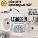 Unterricht Lehrer Wertschätzung Tasse Geschenk Lustige Geschenkidee Spruch Lehrerin Weiß Trendation