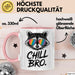 Waschbär Tierliebhaber Tasse Geschenk Lustige Geschenkidee Spruch Entspann Dich Bruder Rosa Trendation