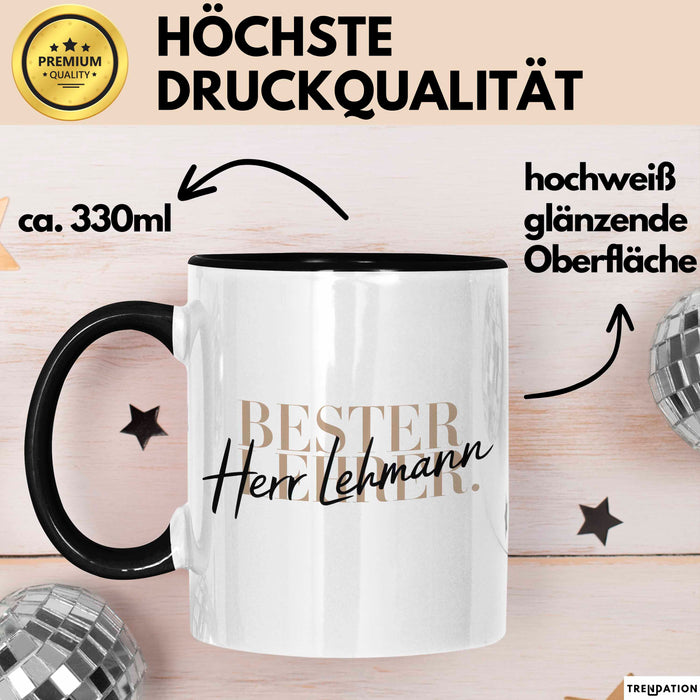 Lehrer Wertschätzung Tasse Geschenk Lustige Geschenkidee Spruch Bester Lehrer Trendation