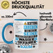 Wasserskifahrer Geschenk Tasse Lustiger Spruch Erheben Sie Sich Der Wasserskifahrer Betritt den Raum Blau Trendation