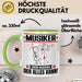 Musiker Tasse Geschenk für Musiker Der Mann Der Alles Kann Geschenkidee zum Geburtstag Grün Trendation