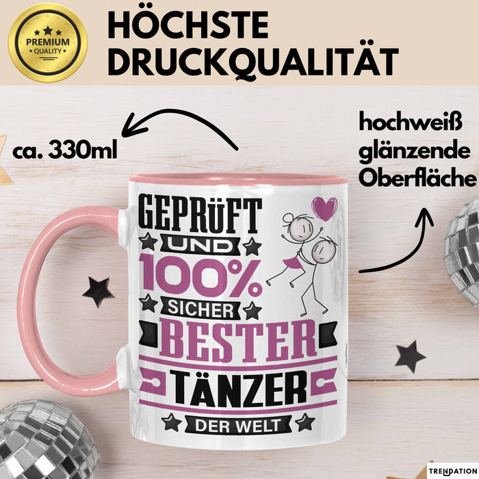 Tänzer Geschenk Lustiger Spruch für Tänzer Geschenkidee Bester Tänzer Der Welt Rosa Trendation