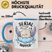 Serien Napper Tasse Geschenkidee für Schläfern Fans Blau Trendation
