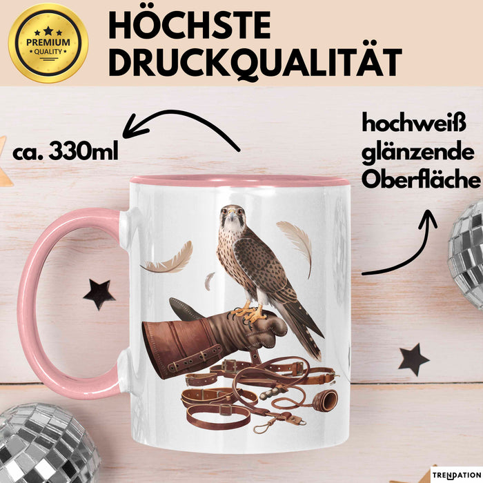 Falke Adlerei Enthusiast Tasse Geschenk Lustige Geschenkidee Spruch Für Greifvogel Fans Rosa Trendation