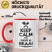 Südafrika Südafrikanisch Tasse Geschenk Lustige Geschenkidee Spruch Bleib Ruhig Und Genieße Ein Braai Rot Trendation