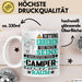 Camper Geschenk Tasse Lustiger Spruch Erheben Sie Sich Der Camper Betritt den Raum Weiß Trendation