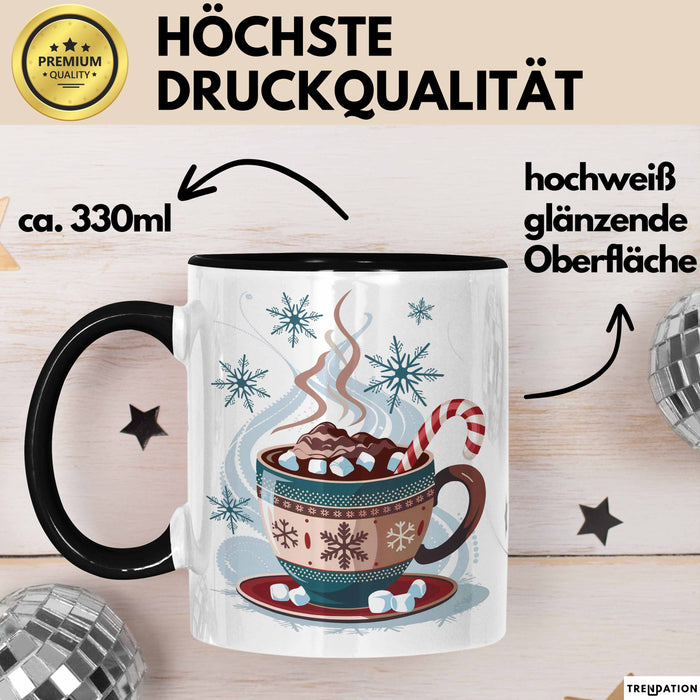 Winterzeit Tasse Geschenkidee für Schneeliebhaber Trendation